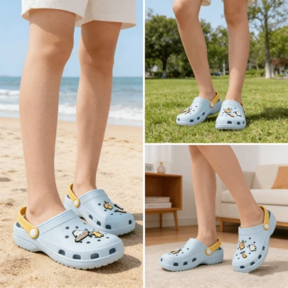名创优品女士马耳他拖鞋，可爱小狗镂空凉鞋，舒适休闲夏季鞋，礼品