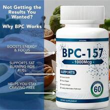 BPC-157 1000mcg Peptide Formula - Enhanced Muscle Growth + Post-Workout Recovery Supplement - Gluten-Free, Vegan Friendly, 60 Capsules - 3 chai - Xem 3