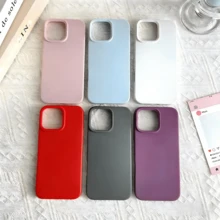 Bright Red TPU + Liquid Silicone Phone Case - Anti-Yellowing And Soft Protection Compatible With IPhone - Red - View 6
