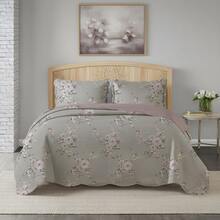 3-Piece Set: Double-Sided Queen Bedspread, Patchwork Quilt, Ultra Patch - 馬德里 - 查看 1