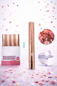 4 Pcs 30cm Rose Gold Confetti Cannon - Handheld Confetti Launchers For Birthdays, Weddings - 10 Meter Range, Easy Grip - Rose Gold - View 1