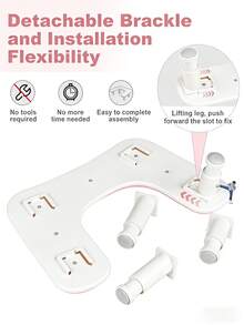 Adjustable U-Shaped Hand Support Pad, White PU Leather Hand Support Pad Suitable For Manicurists - Pink - View 6