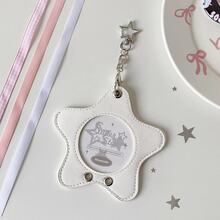 韩国时尚明星照片卡套，可爱女偶像3英寸照片收纳挂件，背包装饰钥匙扣礼物 - A - 查看 3