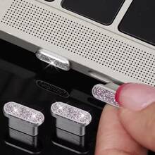 2个金属闪光防尘塞套装，兼容 17/16 Pro Max/兼容带Type-C充电口的，防尘塞保护 - 橘色 - 查看 4