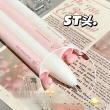 4pcs Heart-Shaped Rotating Neutral Pens | Pink Novelty Pens, 0.5mm Quick-Drying Ink, Ballpoint Pens, Suitable For Love Letters, Valentine's Day And Romantic Diaries - 4pcs - View 6