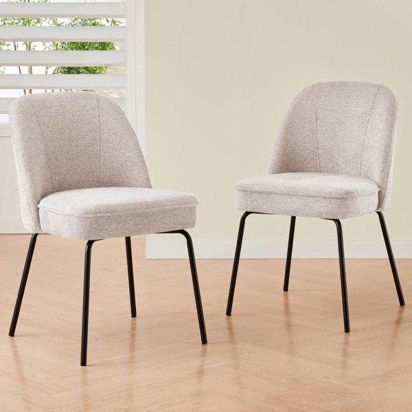 AINPECCA Advanced Breathable Velvet Dining Chairs Set Of 2/4/6, High-Resilience With Spring Cushion, Ergonomic Curved Backrest Dining Chair With Metal Legs For Living Room Kitchen