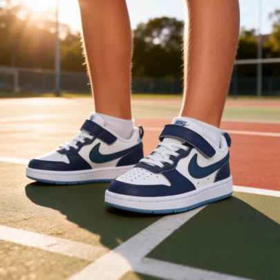 Nike Zapatillas deportivas COURT BOROUGH LOW RCRFT SE BPV, de caña baja, para niños pequeños, uso diario y deportes, IB0715-001