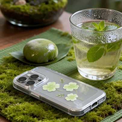 Lucky Clover Clear Phone Case With Large Camera Cutout, Slim Shockproof Cover Compatible With Iphone