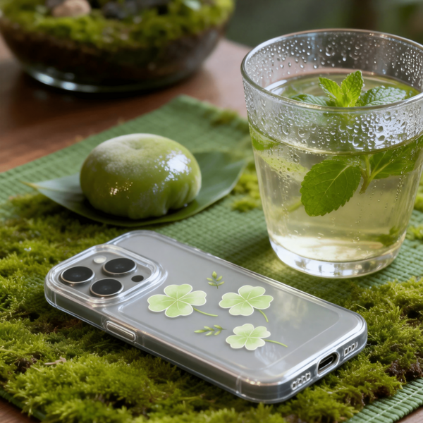 Lucky Clover Clear Phone Case With Large Camera Cutout, Slim Shockproof Cover Compatible With Iphone