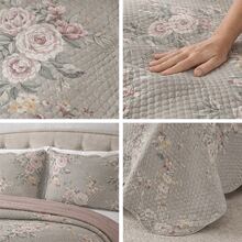 3-Piece Set: Double-Sided Queen Bedspread, Patchwork Quilt, Ultra Patch - 馬德里 - 查看 3