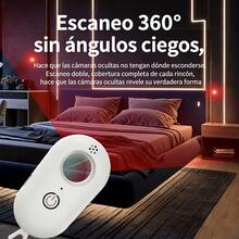 Detectores de cámaras ocultas con alarma de vibración, dispositivo anti-espía, buscador de cámaras inalámbricas, rastreador portátil para hogar, oficina y viaje, protege tu privacidad - Blanco - Ver 3
