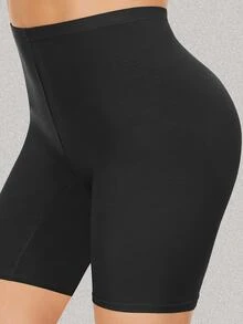 3pcs Plus Size Seamless Mid-Waist Casual Safety Pants - Multicolor - View 4