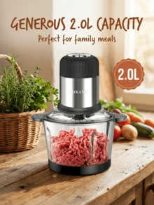 3L Stainless Steel Electric Meat Grinder With 4 Sharp Blades, Can Grind Meat, Vegetables, Fruits And Nuts - SOKANY - EU C Type Plug(220-240V) - View 2