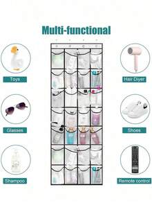 [Delivery Within 2-7 Days In The United States]1pc Mesh Bag Shoe Storage Rack With Hook, Multi-Grids Hanging Back Shoe Storage Door Bag, Space Saving Storage Bag Sundry Storage Bag, Fabric Wardrobe Sundry Shoe Storage Bag For Small Business Owners/Stores/Retailers/Home/Travel(Black,Gray,White)PAULONE 35 Pocket Over The Door Shoe Organizer,Reusable Breathable Large Mesh Bag Men's & Women's Sneaker Organizer,Shoe Organizer For Kids,Hanging Shoe Storage Hanging Bag (Black) Over The Door Shoe Organizers 35 Mesh Pockets Hanging Shoe Organizer Shoe Rack For Closet Entryway Bedroom Bathroom Pantry Shoe Holder For Sneakers, High Heeled Shoes, Flip Flops Stylish Kitchen Essentials Wedding Bathroom Deccor Gifts For Women Bathroom Accesssories - 彩色 - 查看 9
