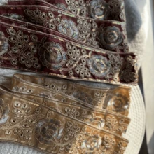 Lace Trim, Golden Lines, Shiny Ribbons, Sequin Embroidery. Suitable For DIY Clothing, Bags And Accessories. Suitable For DIY Handicraft Making And Holiday Decoration Sewing With Lace. - Multicolor - View 3