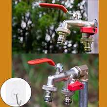 1 pièce Robinet de jardin à double sortie - Connecteur 1/2", parfait pour l'arrosage toutes saisons et l'entretien de la pelouse, compatible avec les arroseurs et les pistolets à eau, convient pour 10 emplacements différents, avec plusieurs composants et installation à trou unique Robinet extérieur - Taille unique - Voir 11
