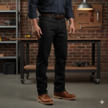 Men Jeans - 黑色 - 查看 14