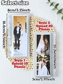 Personalized Photo Albums, Mini Long Strip Albums, Upload 10/20 Photos, Photo Printing Paper Set, Travel Keepsake Books, Personalized Custom Printing, Mini Photo Printing. A Birthday Or Anniversary Gift, Made With Premium Paper, Ideal For Parties, Weddings, Birthdays, Business Gifts, Christmas, Thanksgiving, Valentine's Day - Multicolor - View 3