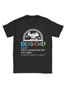 Graphic Tees Men Men Funny Moanas Maui Stronge T Shirts Just An Ordinary Demi Dad Cotton Clothing Humor Short Sleeve Round Neck Tee Shirt T-Shirts - 黑與白 - 查看 1