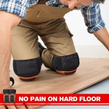 2pcs Safety Knee Pads For Men And Women, Professional Knee Pad For Work With Thick Foam And Soft Gel Cushion, Labor Protection Knee Brace For Construction, Work, Flooring, Gardening, Cleaning, Tiling,Orange - 橘色 - 查看 5