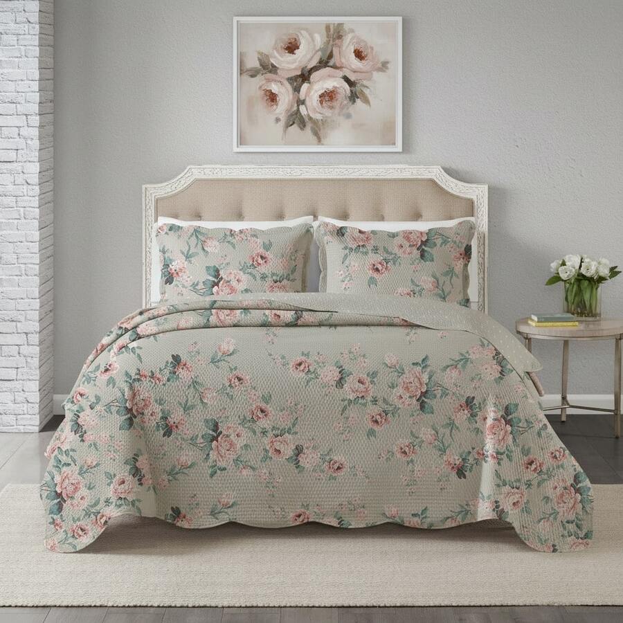 3-Piece Set: Double-Sided Queen Bedspread, Patchwork Quilt, Ultra Patch - Dubai - 查看 1