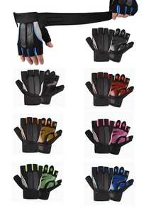 Workout Gloves Nonslip Thin Half Finger Unisex Protective Cycling Gloves Silicone Riding Bike Protective Paddling - Multicolor - View 9