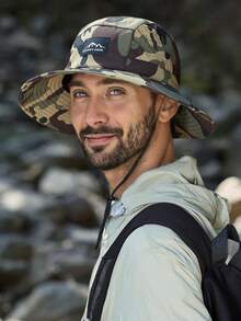 1 Stück Unisex Camouflage Seil Fischerhut mit breiter Krempe, schnelltrocknender runder Outdoor Dschungel Hut für Frühling/Sommer, Sonnenschutz, atmungsaktive Mesh Jagd Camouflage Mütze, vielseitige Anglermütze für Männer und Frauen - A - Übersicht 11