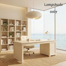 Japanese-Style Minimalist Asymmetrical White Marble Pendant Light Shade (Shade Only), Suitable For Dining Room, Kitchen Island, Bedroom, Cafe, DIY Lighting Fixture - White - View 4