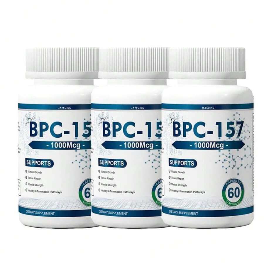 BPC-157 1000mcg Peptide Formula - Enhanced Muscle Growth + Post-Workout Recovery Supplement - Gluten-Free, Vegan Friendly, 60 Capsules - 2 chai - Xem 1