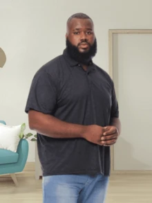 Men's Plus Size Polo Shirt G1 G2 G3 (Large Size, Special Size) - 深灰色 - 查看 1