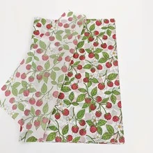 20 Sheets Of Red Raspberry Pattern Thin Paper, 20*14 Inch Gift Wrapping Paper, Suitable For Spring And Summer, Wedding, Valentine'S Day, Birthday Gift Packaging, Bouquet Wrapping, Gift Bag Filling And Party Gifts - Multicolor - View 2