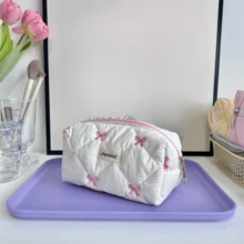 Túi đựng mỹ phẩm/đồ trang điểm hình nơ dễ thương dành cho nữ, dung tích lớn, đựng bút chì, đồ dùng văn phòng phẩm, đồ dùng học tập cho học sinh. - Nhiều màu - Xem 10