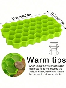 Molde de silicona para cubitos de hielo en forma de panal de 37 cavidades con tapa, molde para hacer hielo, bandejas de cubitos de hielo apilables y creativas, molde de cubitos de hielo de fácil extracción, temporada de regreso a clases - Multicolor - Ver 11