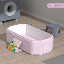 1 Stück tragbare, verstärkte faltbare Badewanne (rosa oder grün), rutschfester Boden, geeignet für Reisen und kleine Räume - Verschiedenfarbig - Übersicht 5