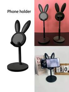 1pc Adjustable Foldable Rabbit Shaped Bathroom Bathtub Phone Holder, Cute Desktop Phone Stand, Adjustable Rabbit Phone Holder - Perfect Student Desk Companion, Office Desk Decor - Multicolor - View 7