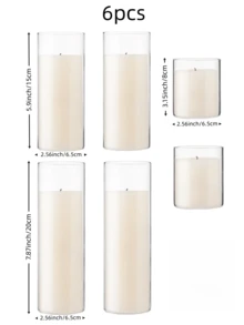 1件/3件套现代手工透明玻璃水培桌面花瓶，简约透明玻璃花瓶，情人节礼物，波西米亚风格家居装饰，可替代壁纸，适合大客厅装饰、办公桌摆设 - 透明直筒 - 查看 17