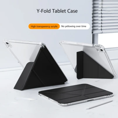 Suitable For Huawei MatePad SE 11 "2024 Tablet Protective Case,Matepad Case,Highly Transparent Acrylic Back Panel, Customizable For DIY, High-Quality PU Leather, With Automatic Sleep/Wake Protection Cover, Stylish And Intelligent Y-Shaped Folding Tablet Protective Case,Compatible With MatePad11.5 S",Redmi Pad2 11"/Redmi Pad SE 11 Inch Tablet Protective Case