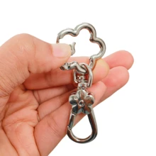 2 PCS Swivel Clasp Clip, Metal Lobster Claw Clasps, Swivel Clasp With Key Rings For Keychain Making, DIY Crafts - Silver - View 5