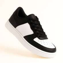 Men's And Women's Casual Comfortable Everyday Sneakers - Sizes 34 To 43 - On - Không khí đen trắng - Xem 2