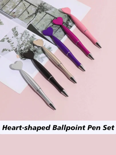 2/5/10 Heart-Shaped And Butterfly-Shaped Ballpoint Pens, Exquisitely Cute, Writing Smoothly, Suitable As Gifts For Valentine's Day, Galentine's Day, Anniversaries, New Year, And Back-To-School Occasions. They Are Also Ideal For School Supplies, Personalized Signature Pens, Office Supplies, And Back-To-School Office And Classroom Desk Writing Accessories.