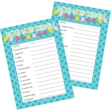 Easter Themed Word Spelling Game - Player Cards - Multicolor - View 1