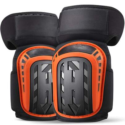 2pcs Safety Knee Pads For Men And Women, Professional Knee Pad For Work With Thick Foam And Soft Gel Cushion, Labor Protection Knee Brace For Construction, Work, Flooring, Gardening, Cleaning, Tiling,Orange