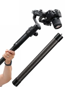 Carbon Fiber Gimbal Extension Pole, Lightweight Monopod With 1/4 Inch Mount Compatible With DJI Ronin And Zhiyun Crane Stabilizers For Handheld Shooting And Low Angle Filming - Multicolor - View 3