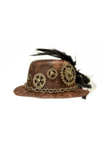 Feder Steampunk Mini Zylinder, Gothic Retro Kopfschmuck, Neuer Viktorianischer Ära Haarclip, Kleine Bowlingkugel Viktorianisches Kostümzubehör, geeignet als Foto-Requisite Geschenk für Mädchen, verwendbar für Hochzeiten, Bälle, Nachmittagstee-Partys. Dieser reizende kleine Hut verströmt einen Vintage Dekor: Leicht und elegant, sorgfältig gefertigt; einzigartige Verzierungen: schöne Silhouette, zeitlose Eleganz; Retro-Socialite-Stil: leicht und anmutig, Ballkleid-Garderobe neu definierend. - Verschiedenfarbig - Übersicht 8