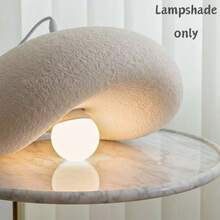 Japanese-Style Minimalist Asymmetrical White Marble Pendant Light Shade (Shade Only), Suitable For Dining Room, Kitchen Island, Bedroom, Cafe, DIY Lighting Fixture - White - View 7