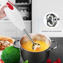 300w Batidora De Inmersión Eléctrico De Mano Con Cuchillas Acero Inoxidable Para Frutas, Comida, Pastel - Tipo de Enchufe A USA (110-127V) - Ver 1
