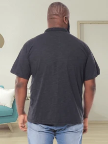 Men's Plus Size Polo Shirt G1 G2 G3 (Large Size, Special Size) - 深灰色 - 查看 2