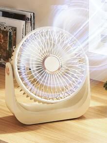 Ventilador de escritorio, ventilador de circulación de aire pequeño para oficina, dormitorio, cama, montado en la pared, uso doméstico, silencioso, recargable - Multicolor - Ver 6