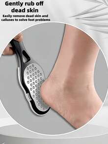 1 pieza Lima de pies profesional de acero inoxidable - Elimina callosidades y piel muerta, lijado anti-salpicaduras, resuelve problemas de los pies como callosidades y piel muerta fácilmente - Multicolor - Ver 1