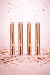 4 Pcs 30cm Rose Gold Confetti Cannon - Handheld Confetti Launchers For Birthdays, Weddings - 10 Meter Range, Easy Grip - Rose Gold - View 3